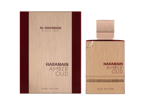 Al Haramain Ruby Edition – elegancki, unisexowy zapach z szarą ambrą i nutami drzewnymi OPAKOWANIE