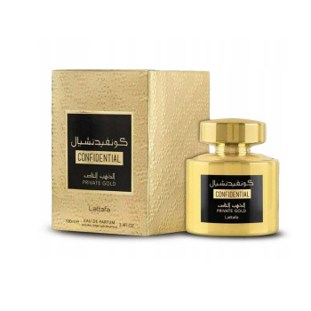 Confidential Private Gold 100 ml – perfumy z Emiratów Arabskich o eleganckim charakterze OPAKOWANIE