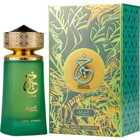 Khair Pistachio 100 ml – słodki gourmandowy zapach z Emiratów Arabskich OPAKOWANIE Khair Pistachio 100 ml – słodki gourmandowy zapach z Emiratów Arabskich OPAKOWANIE